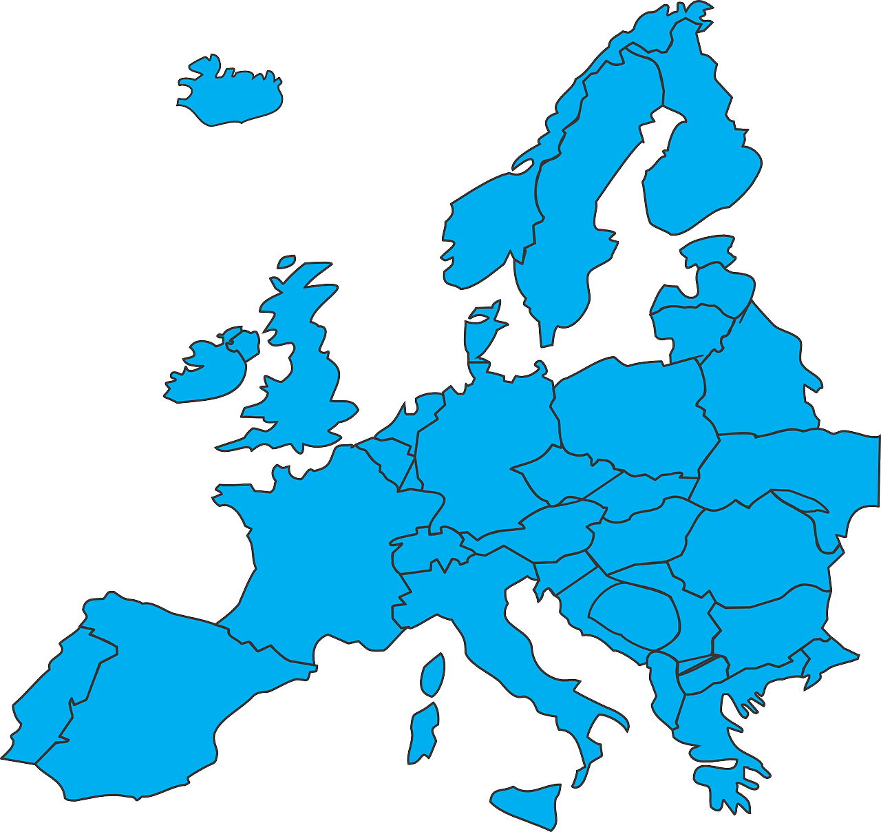 europe countries map free photo