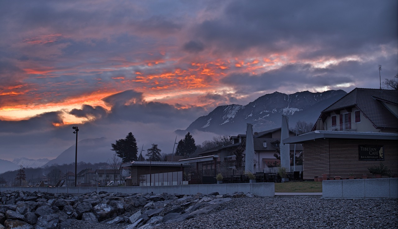 europe snow mountain early in the morning free photo