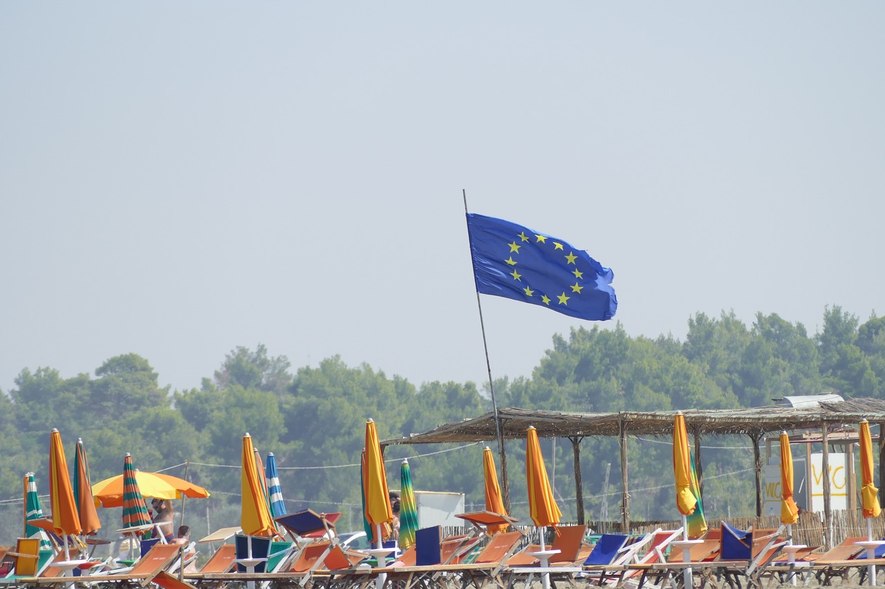 european flag in free photo