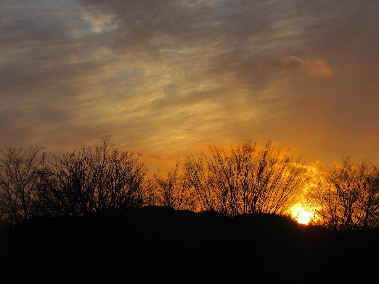 evening sunset sky free photo