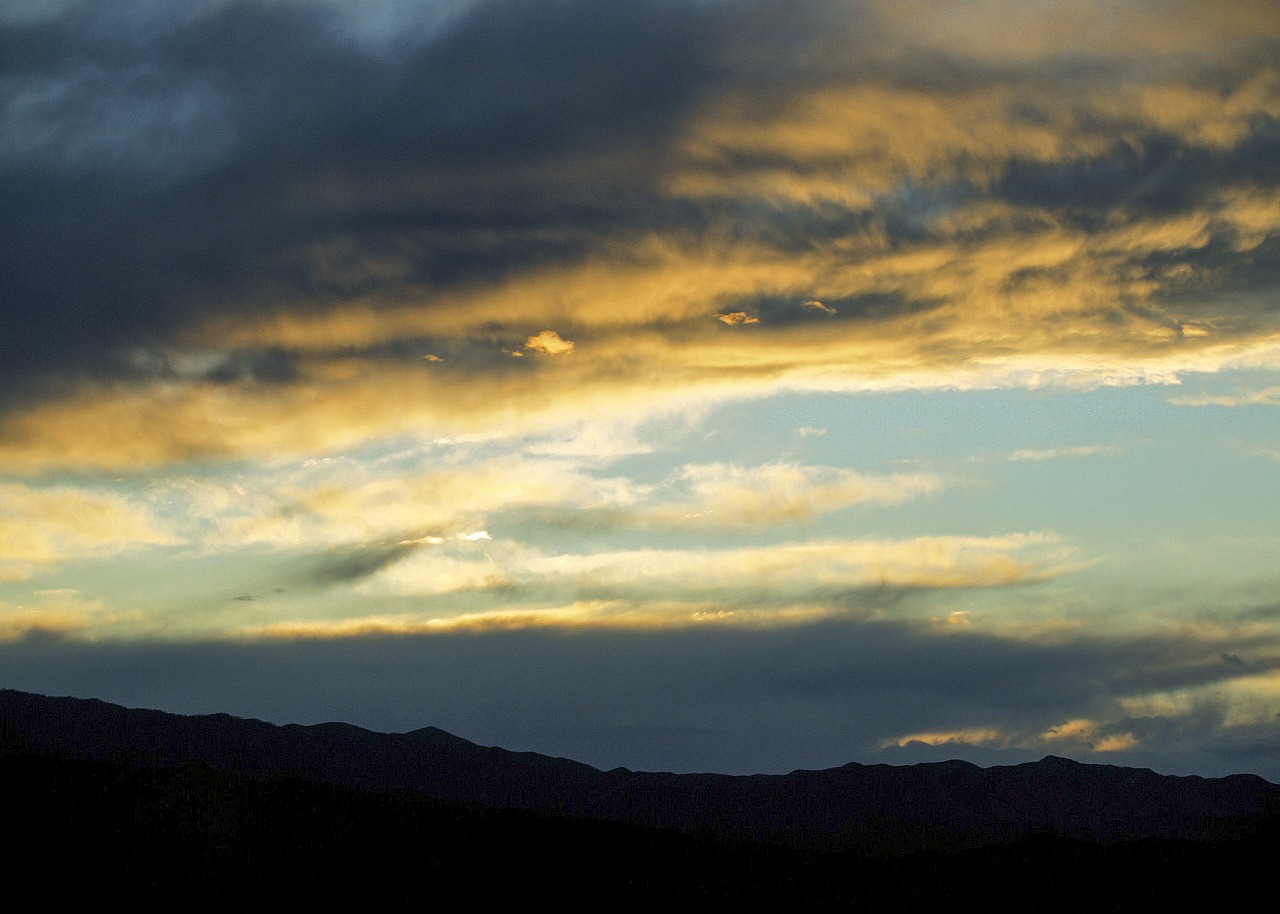 evening sky clouds free photo