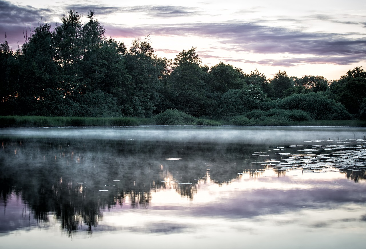 evening lake dis free photo