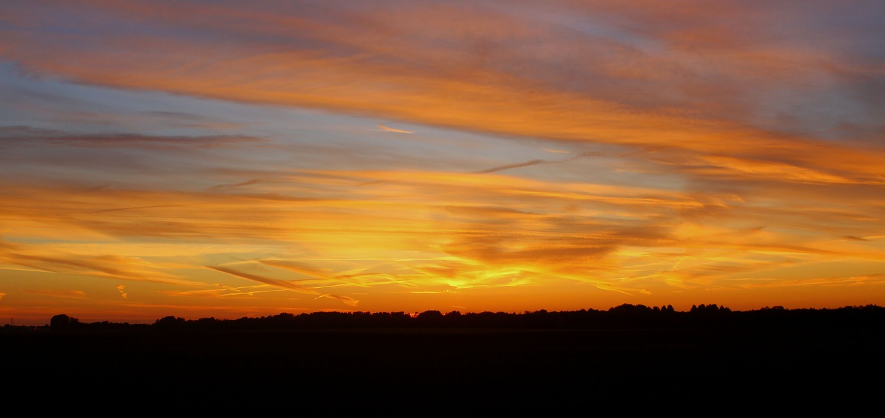 evening sky red free photo