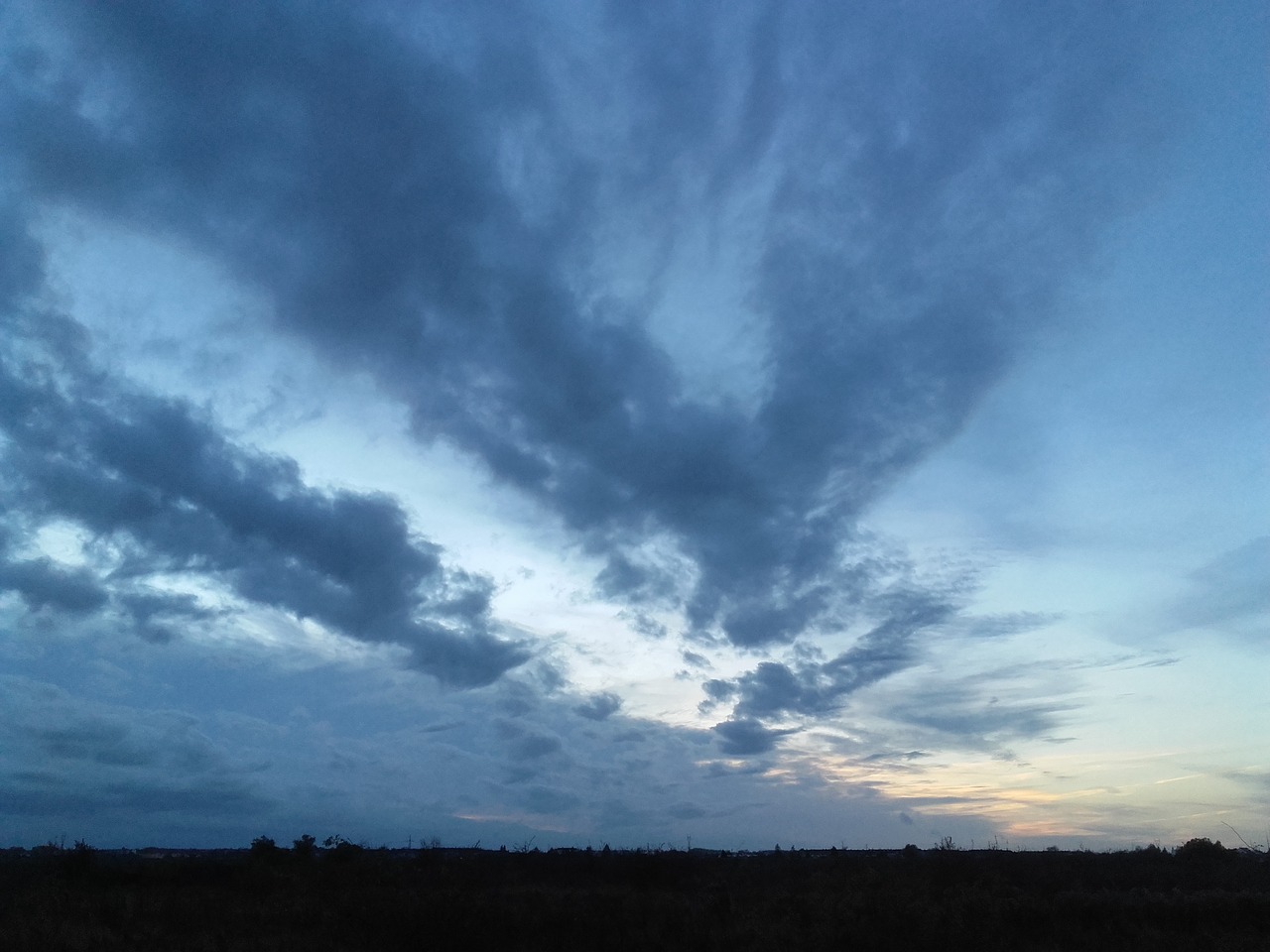 evening clouds sky free photo