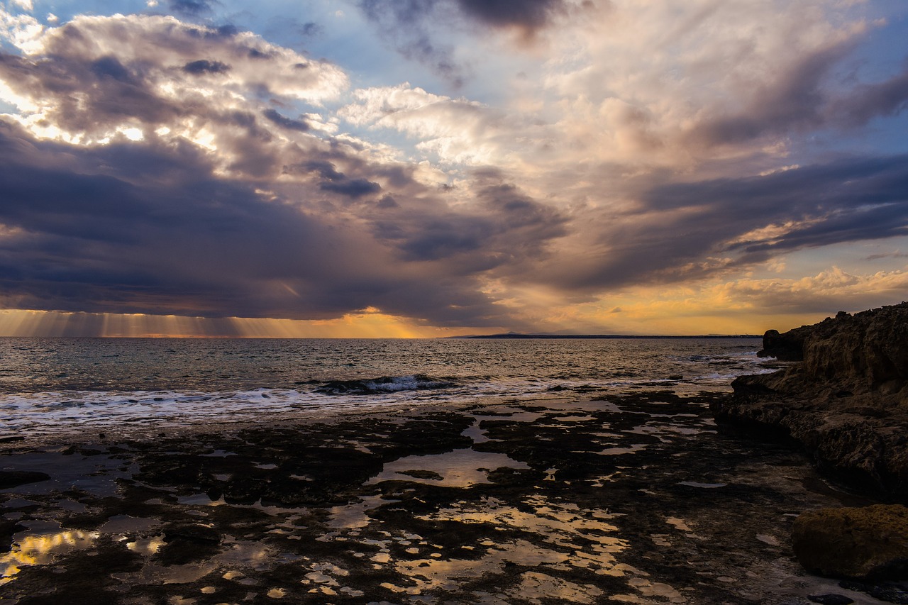 evening dusk sea free photo