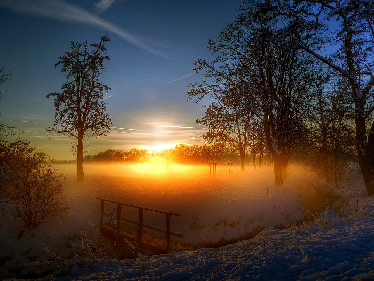 evening sun bridge free photo