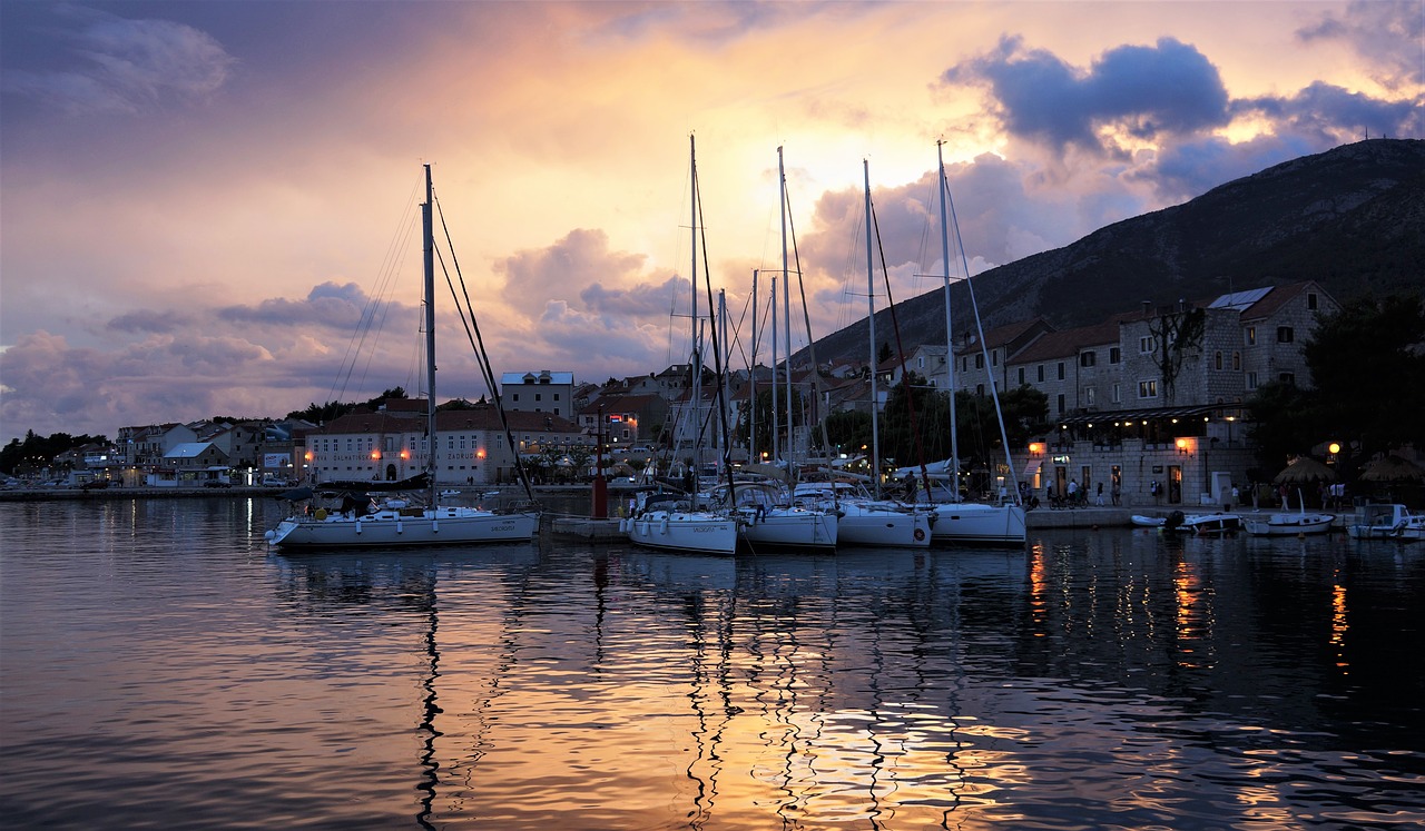 evening sunset sailing free photo