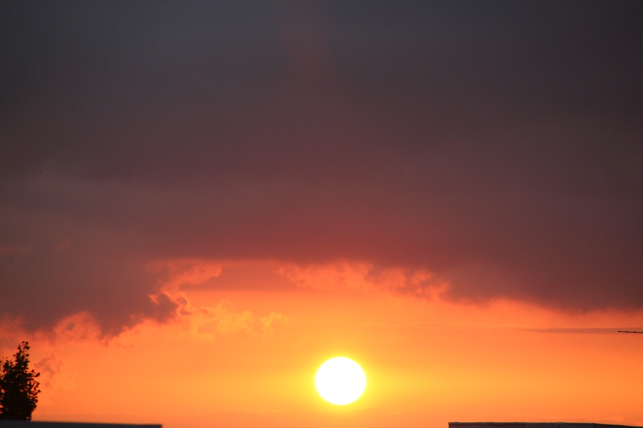 evening  storm  nature free photo