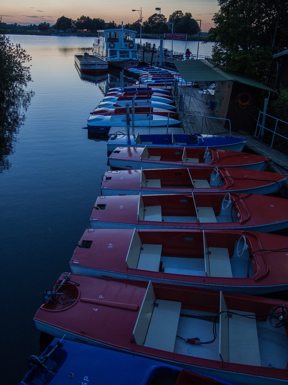 evening  boats  water free photo