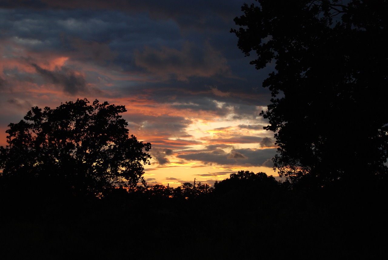 evening sky clouds free photo