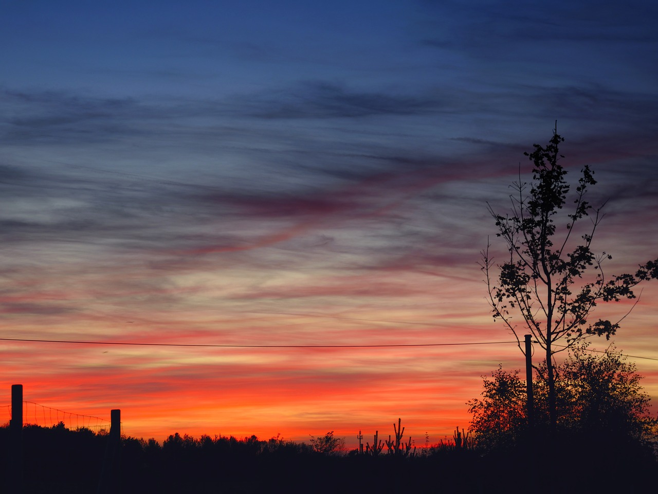 evening sunset afterglow free photo