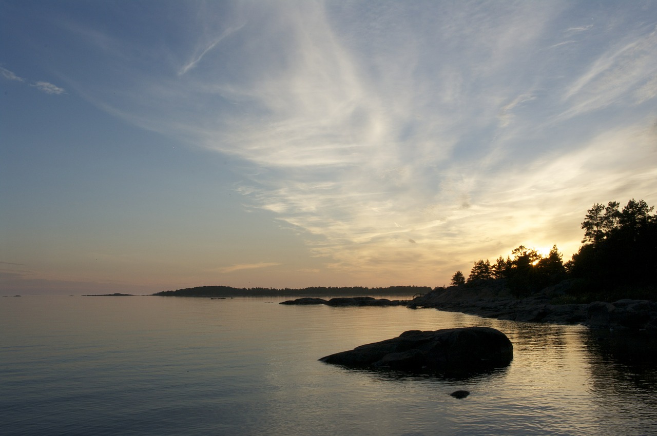 evening sea sunset free photo