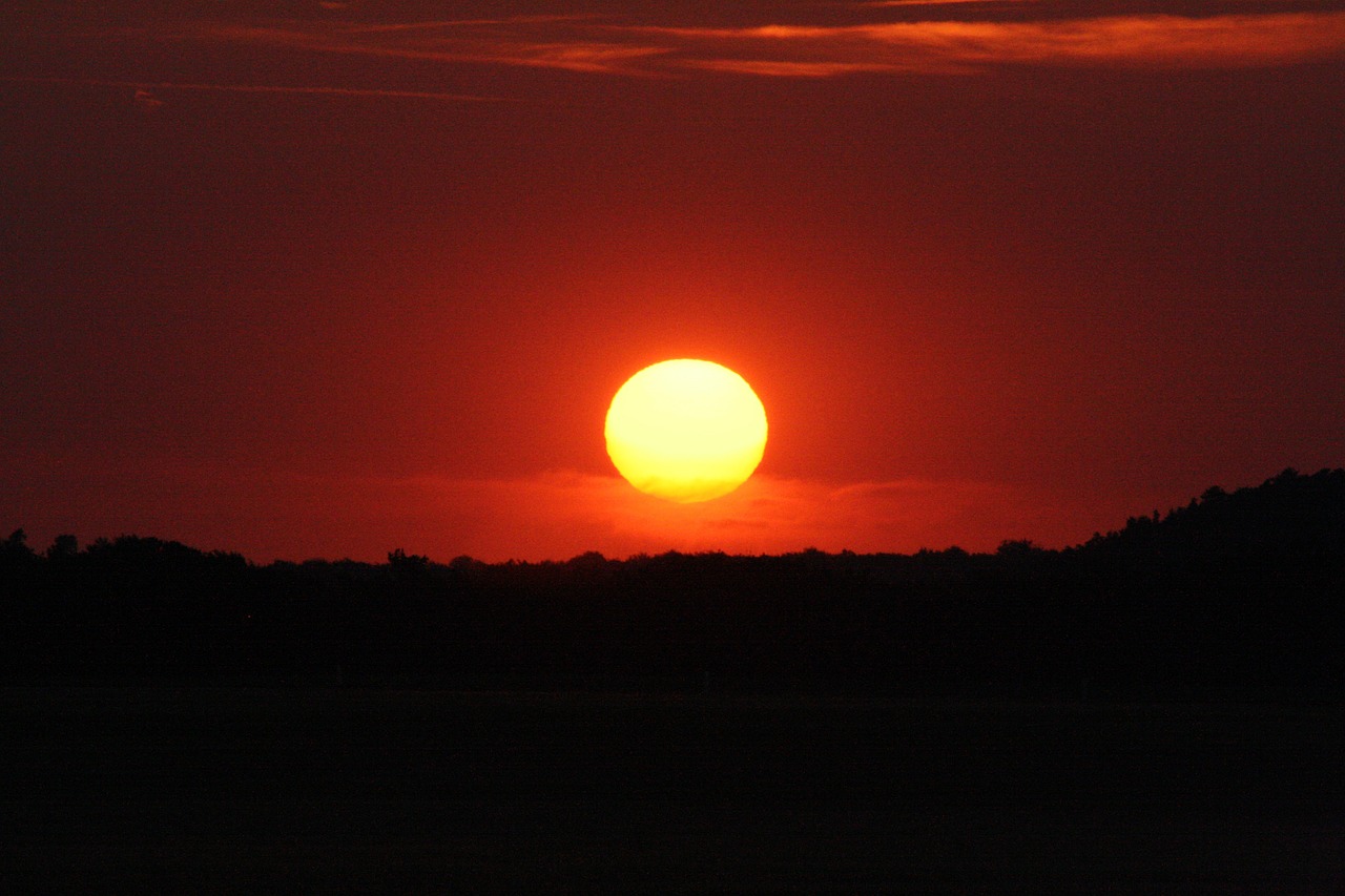 evening sunset night free photo