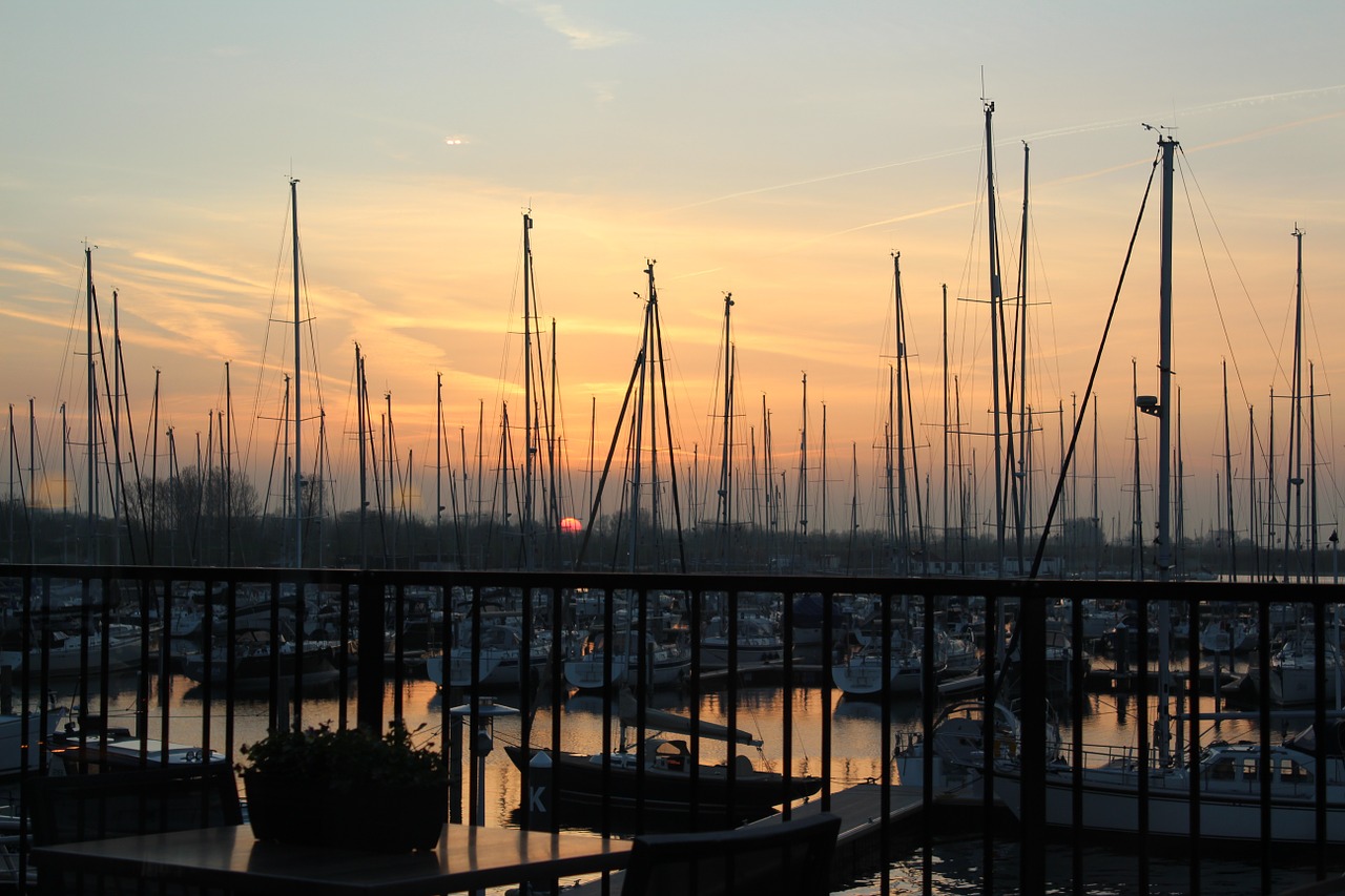 evening orange setting sun free photo