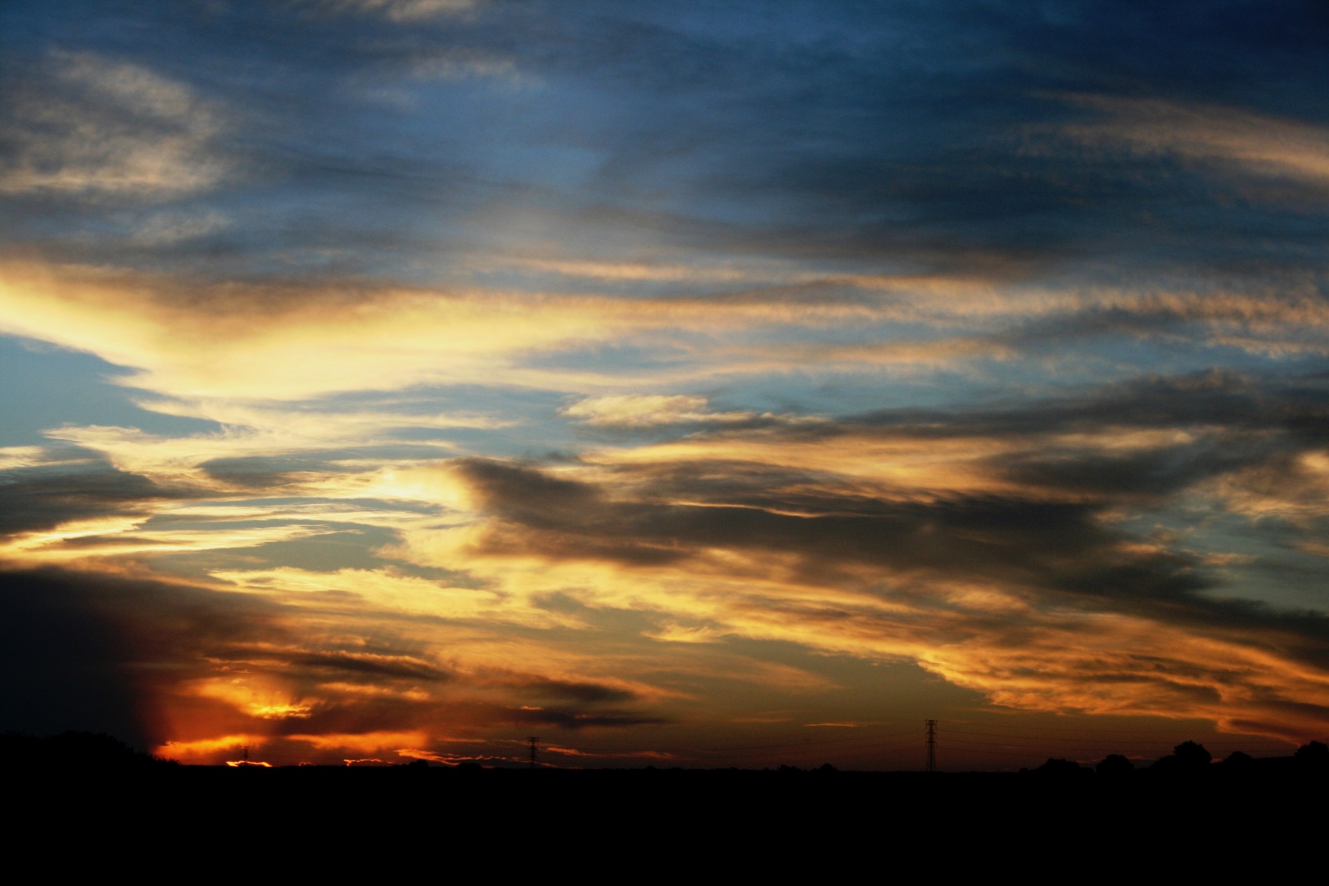 sunset clouds dark free photo