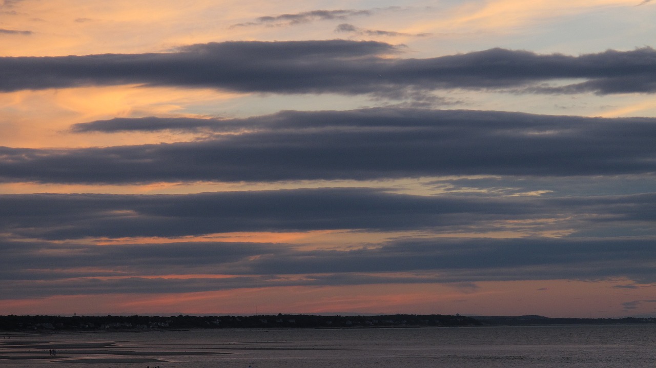 evening clouds dusk sun free photo