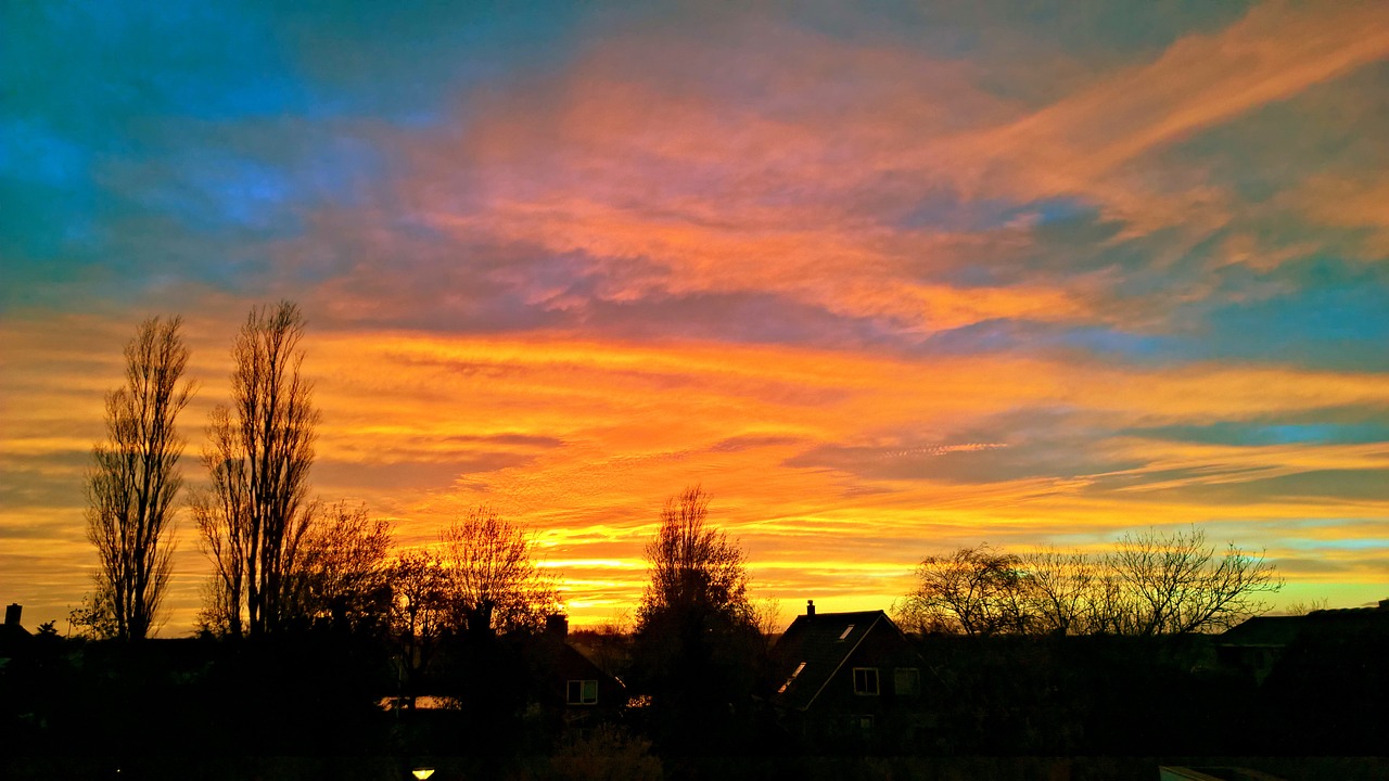 evening red alkmaar evening light free photo