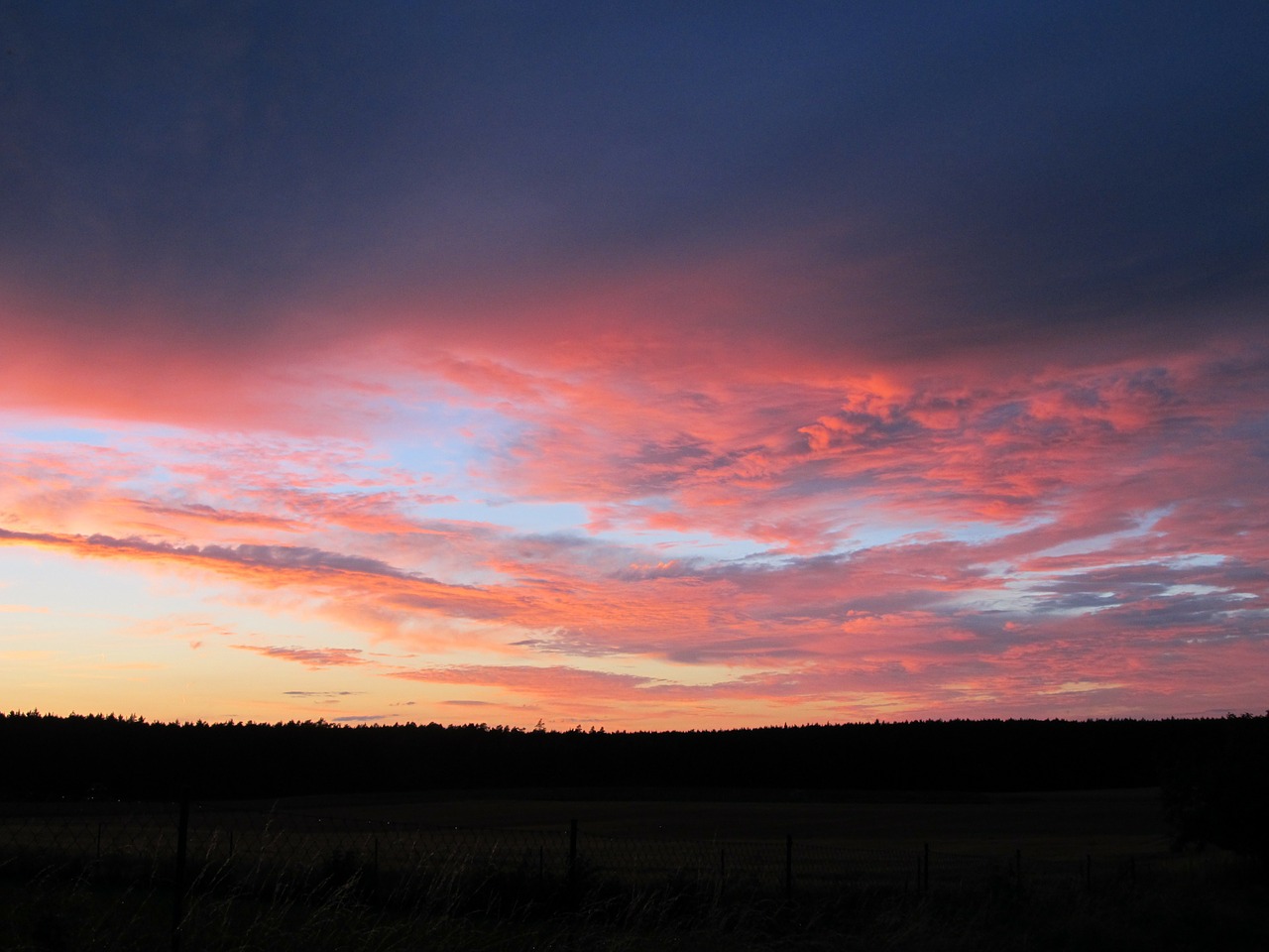 evening sky clouds afterglow free photo