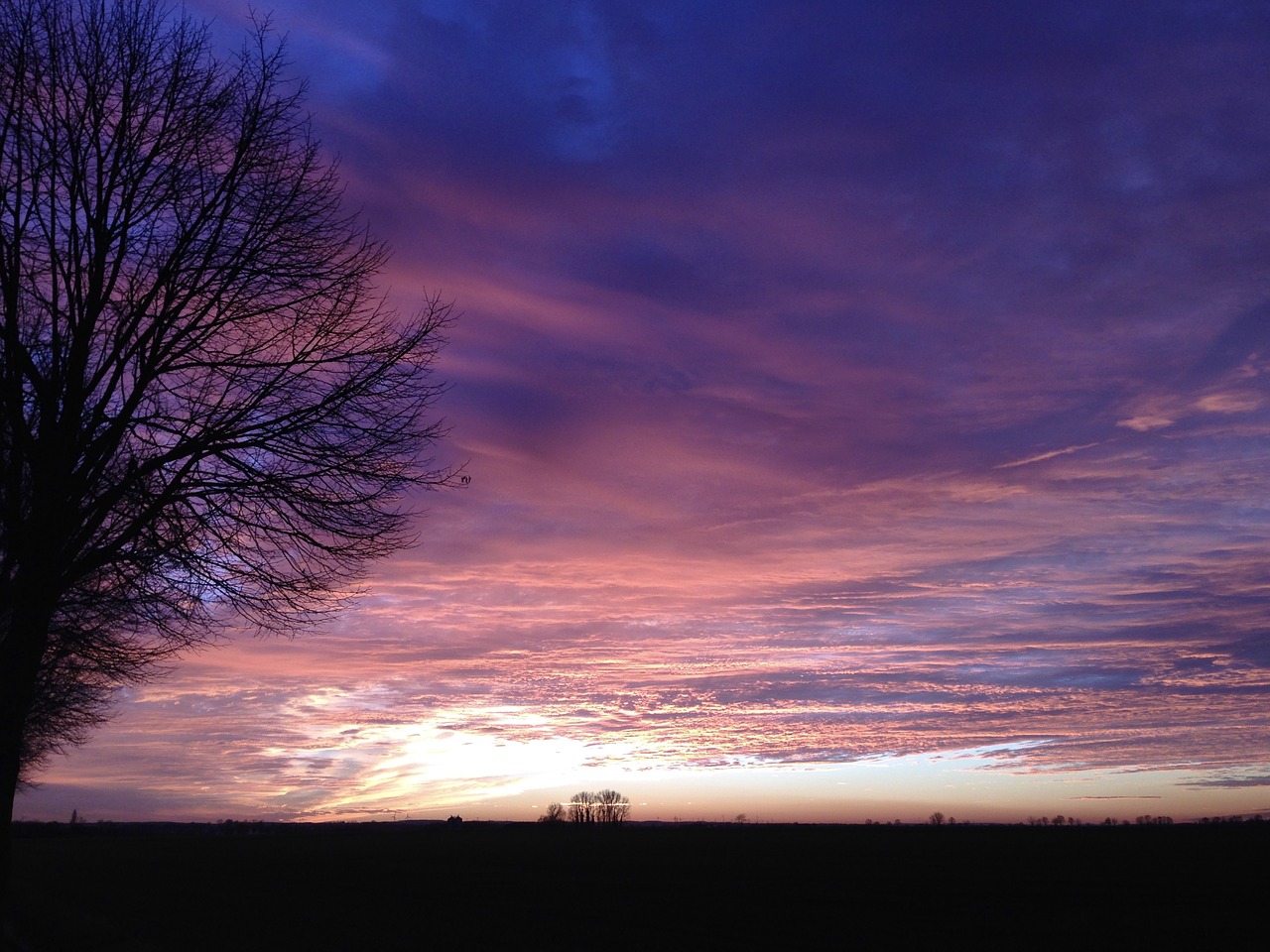 evening sky sunset clouds free photo