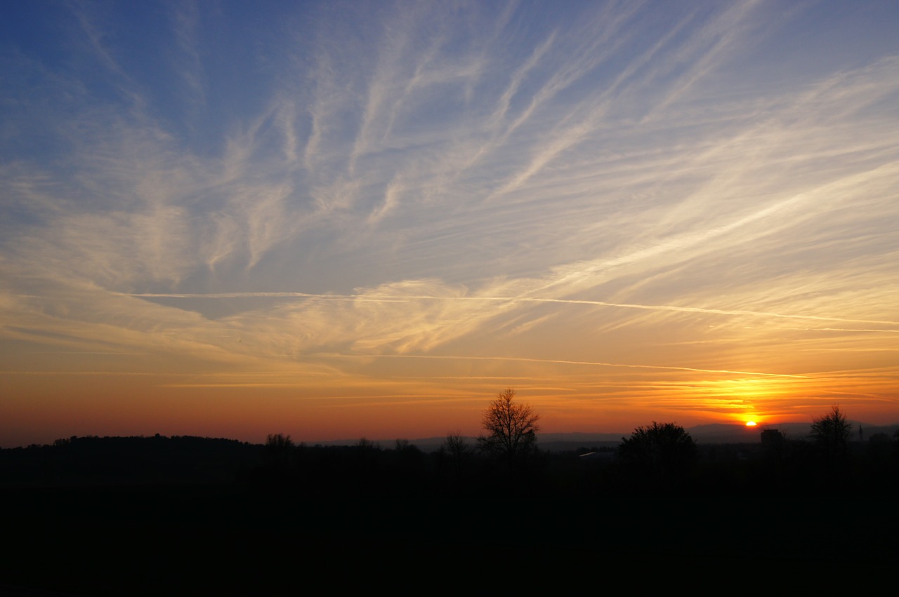 evening sky sunset sky free photo