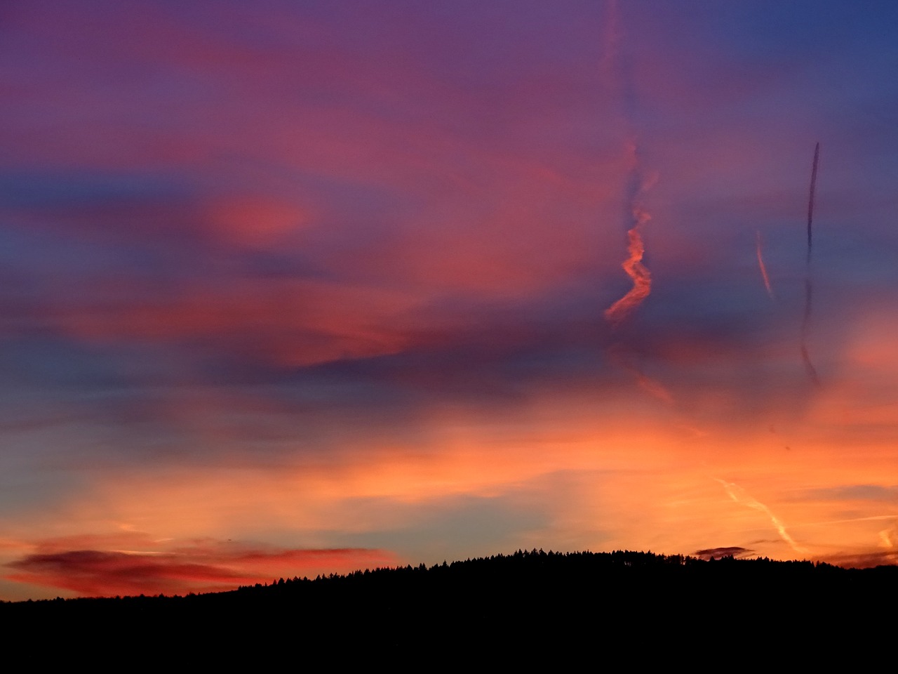 evening sky sunset farbenspiel free photo