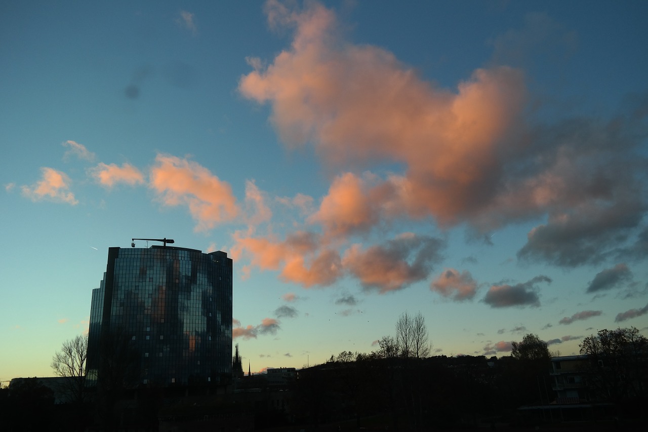 evening sky clouds afterglow free photo