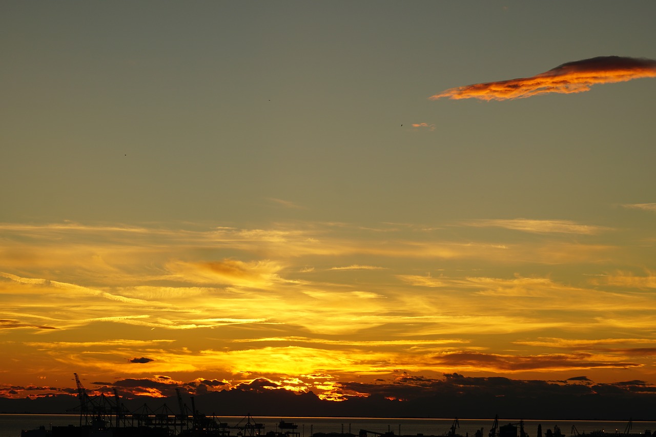 evening sky sunset abendstimmung free photo