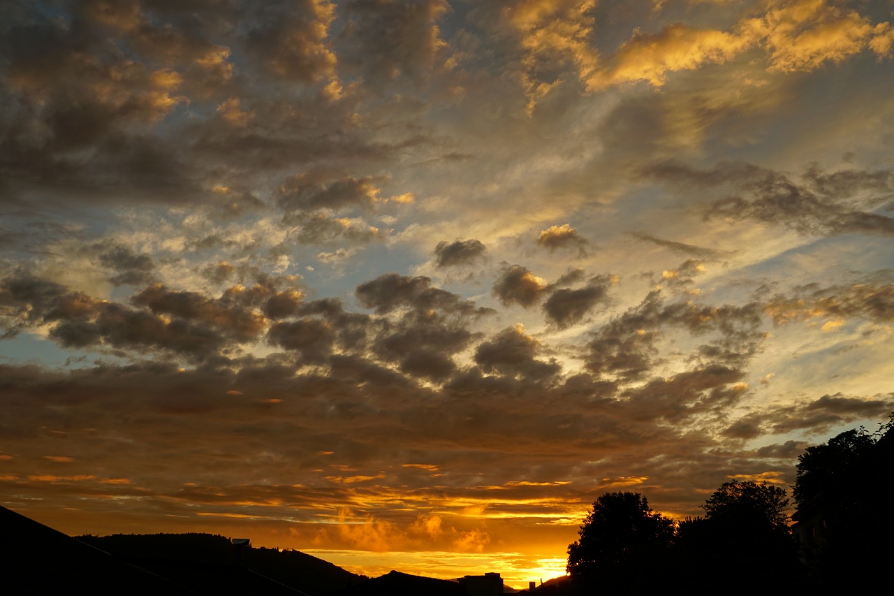 evening sky sunset clouds free photo