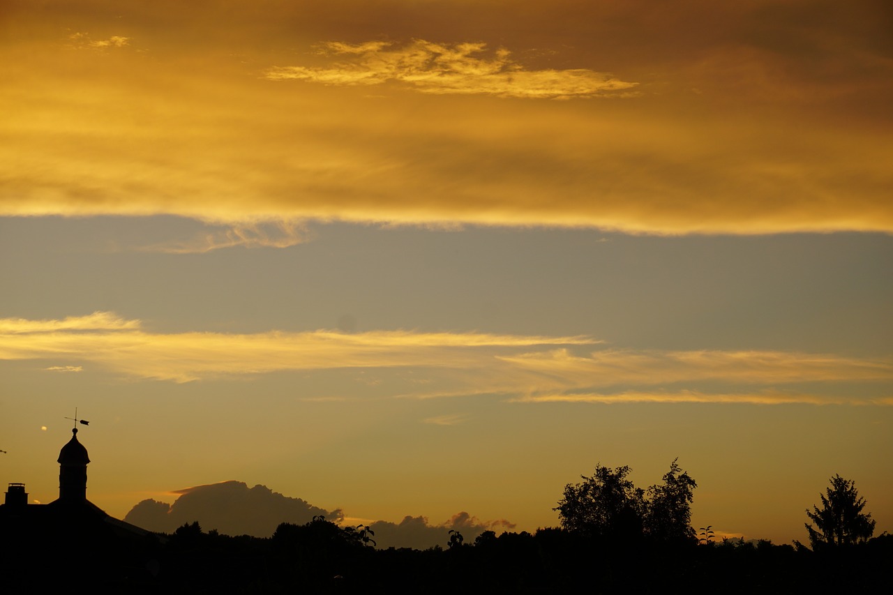 evening sky clouds abendstimmung free photo