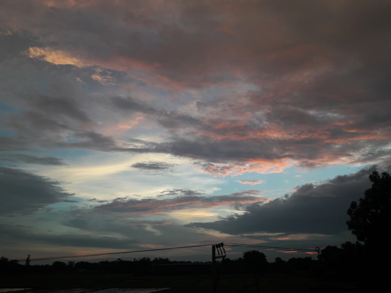 evening sky sky red sky free photo