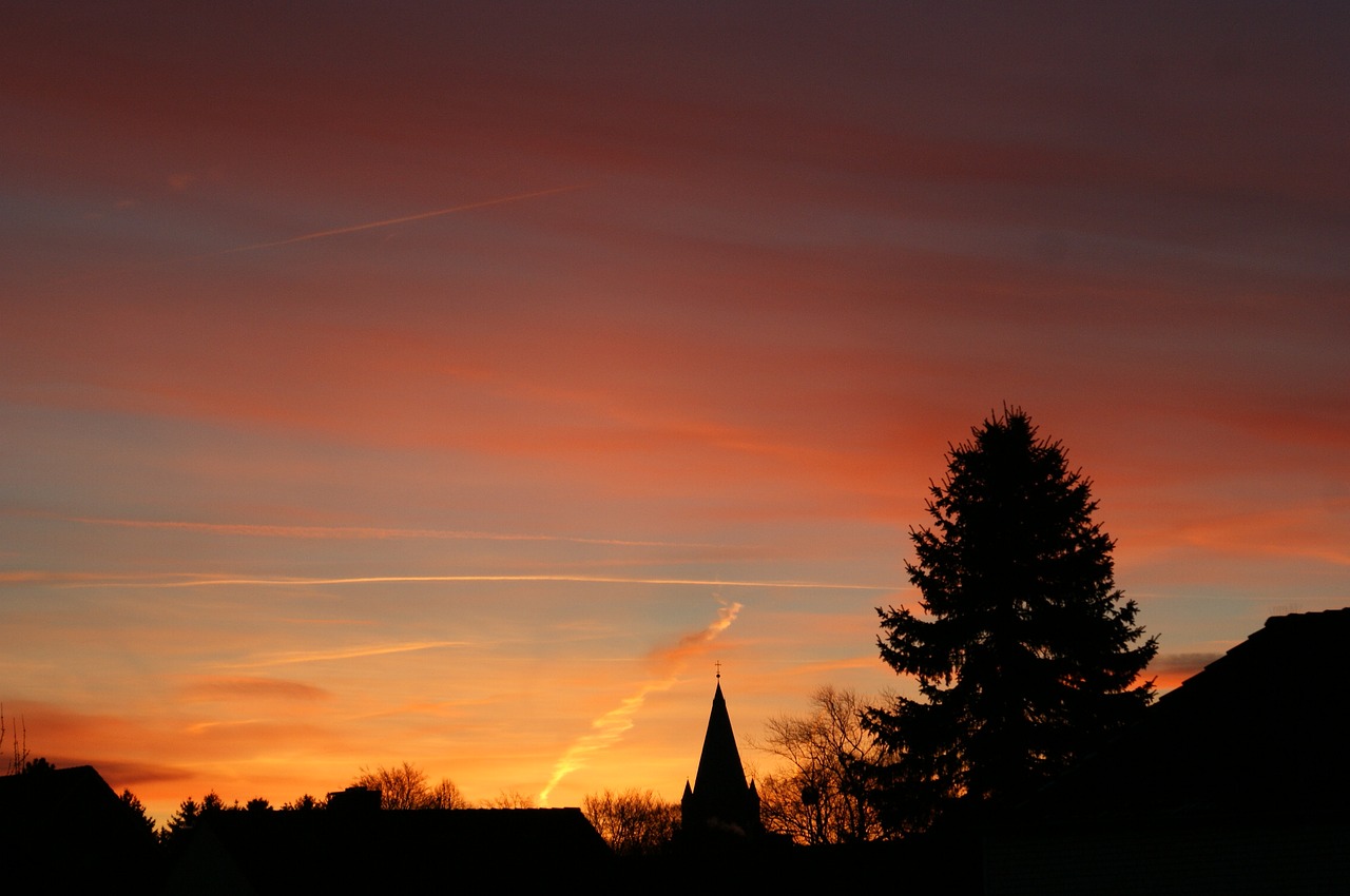 evening sky nature afterglow free photo