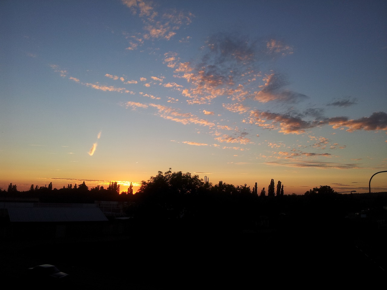 evening sky aschaffenburg germany free photo