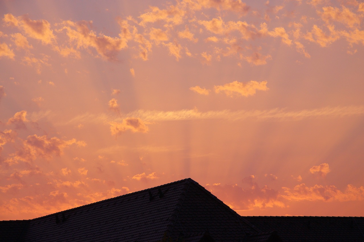 evening sky afterglow sunset free photo