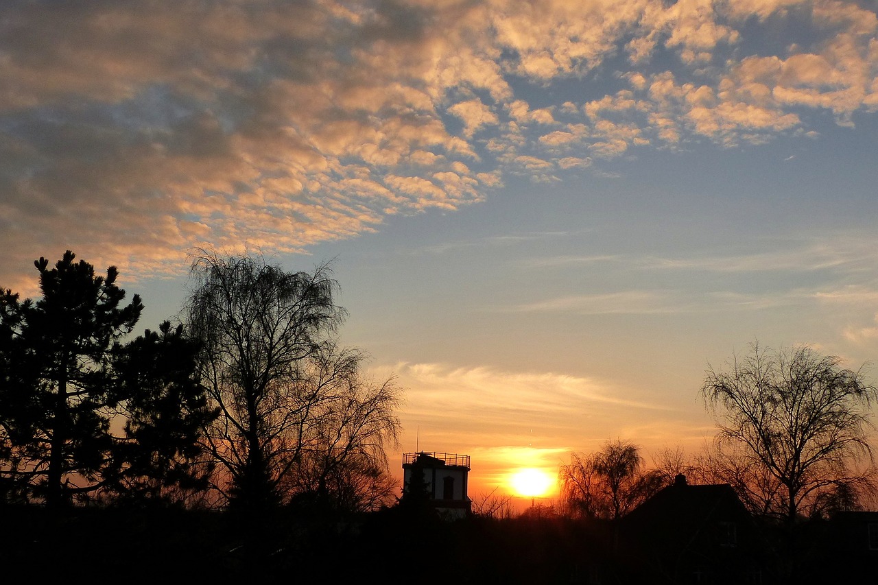 evening sky sunset clouds free photo