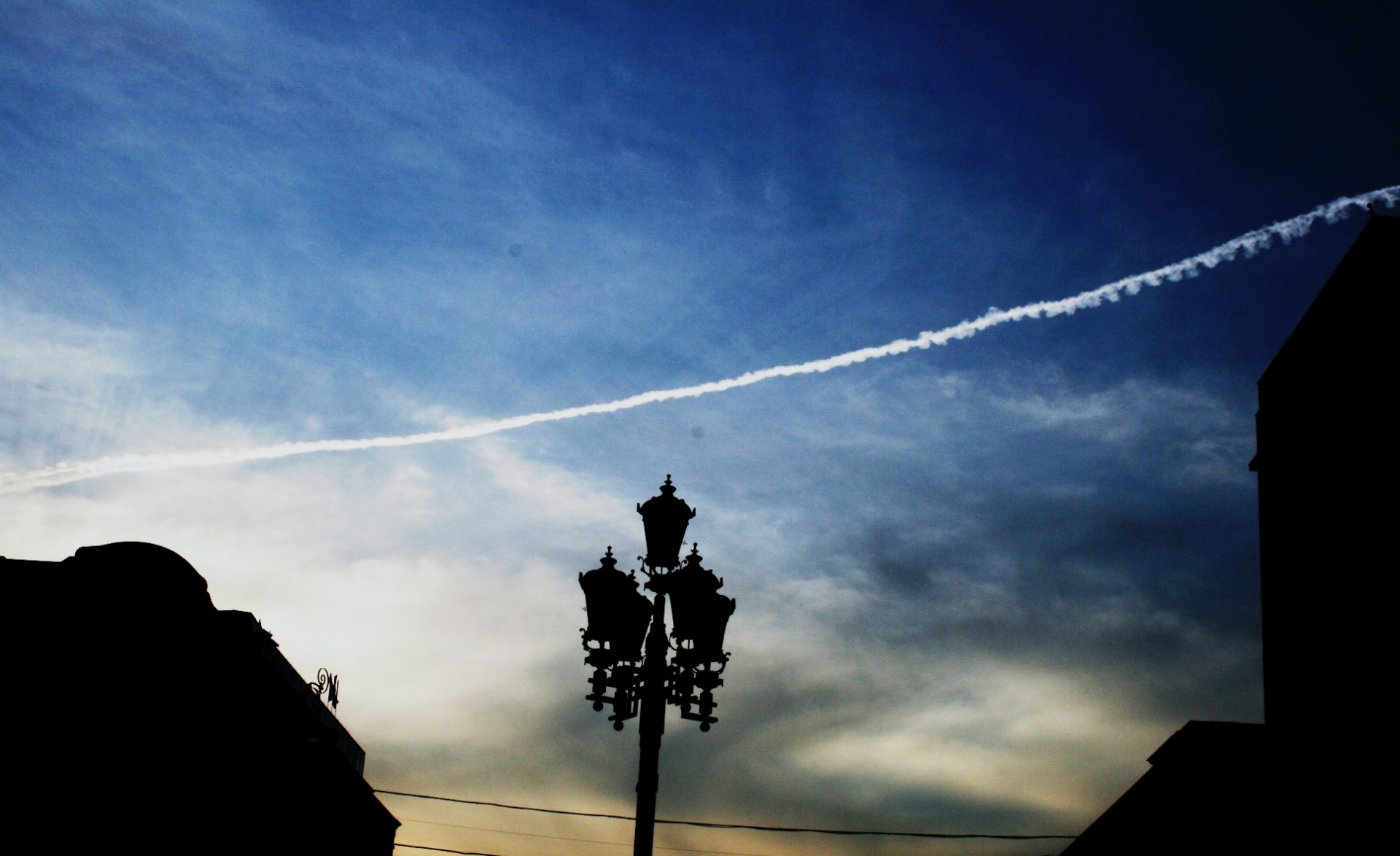 sky evening blue free photo