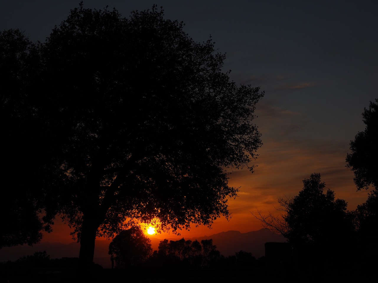 evening sun afterglow sky free photo