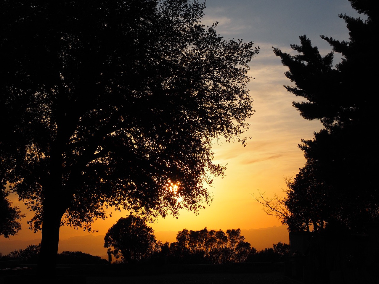 evening sun afterglow sky free photo