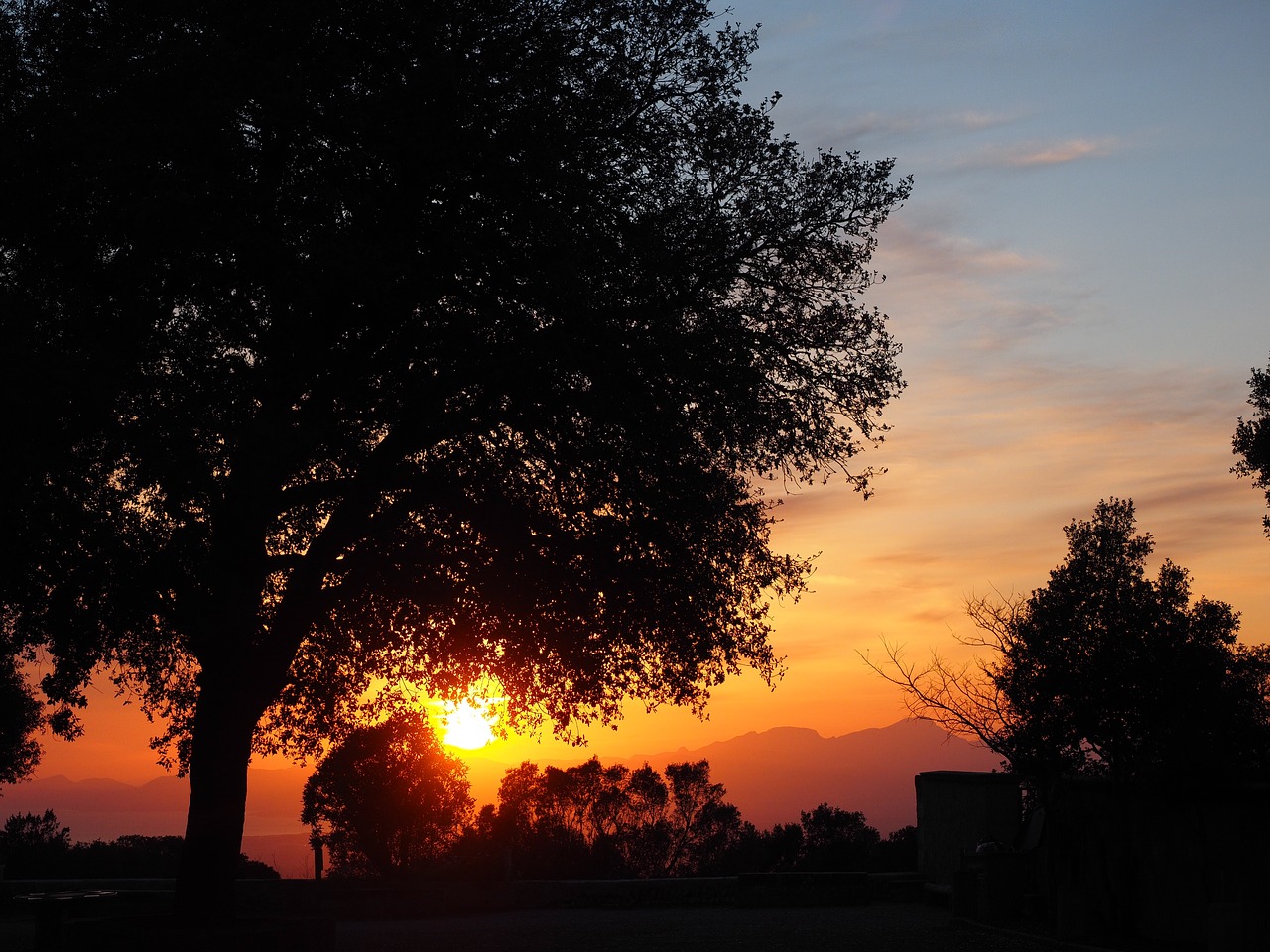 evening sun afterglow sky free photo