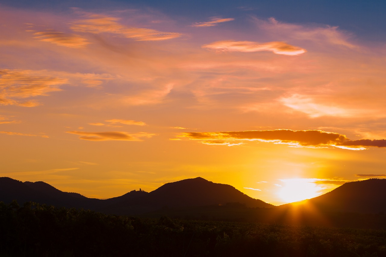 evening sun sunset evening sky free photo