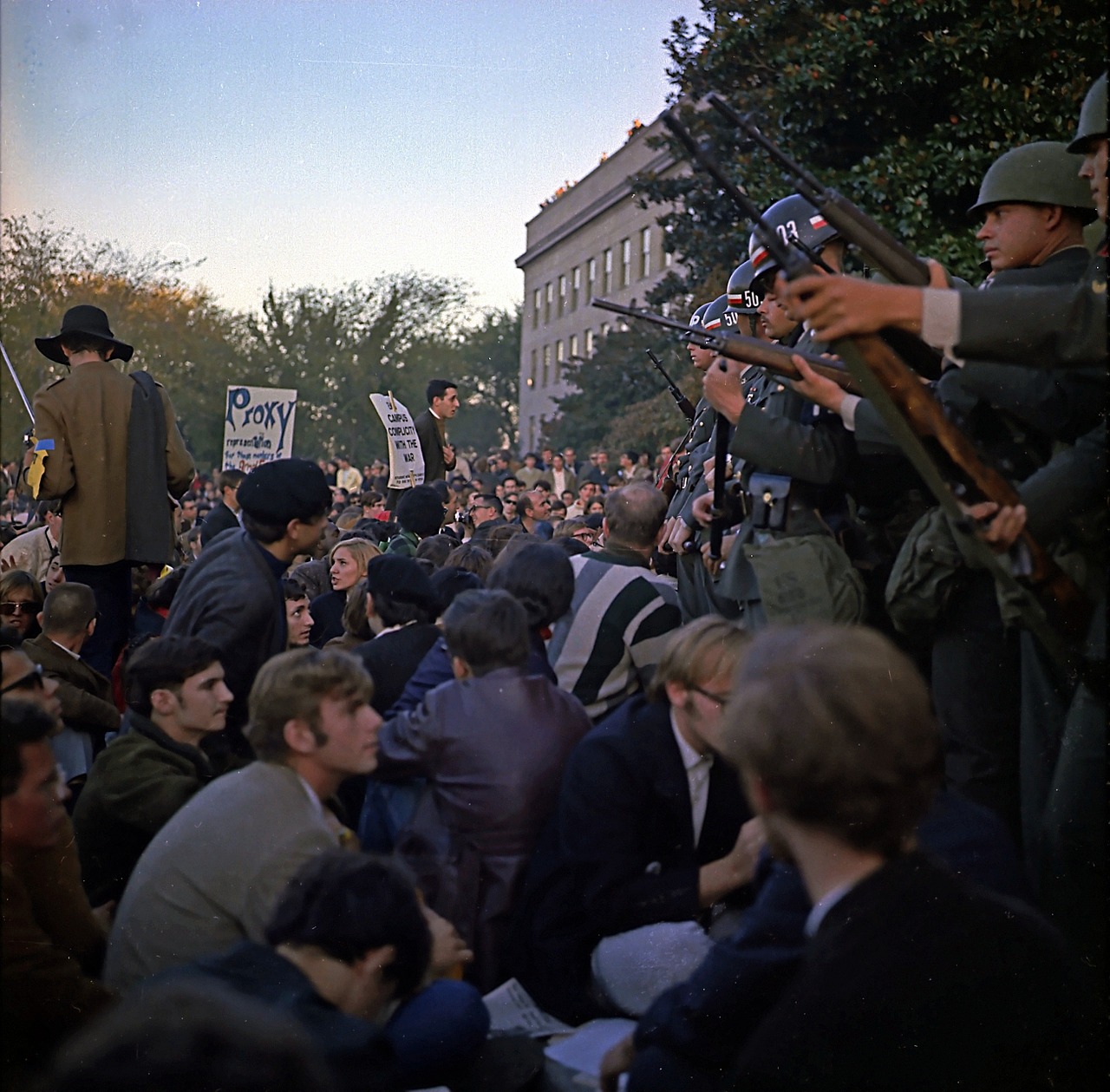 event against the vietnam war entrance to the pentagon free photo