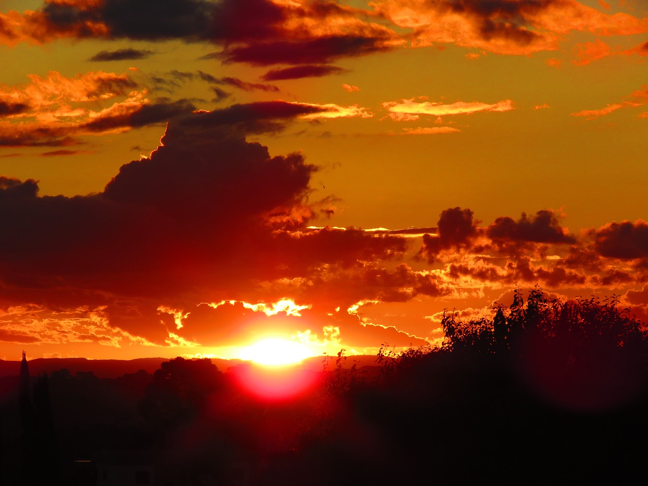 eventide landscape sunset free photo