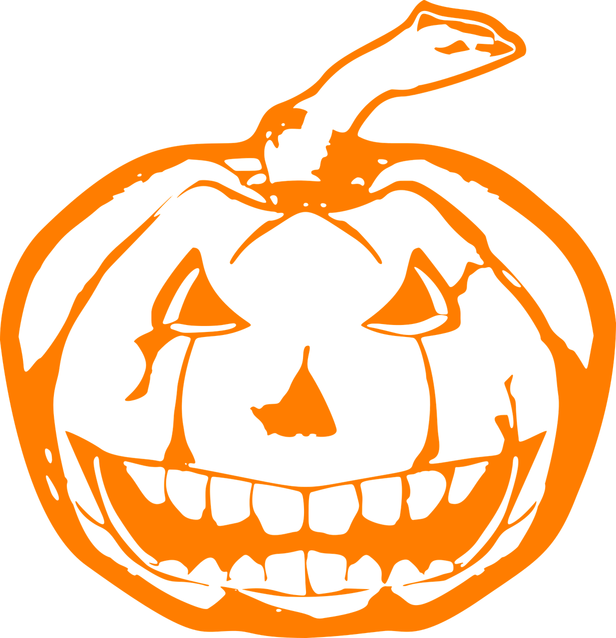 evil halloween pumpkin free photo