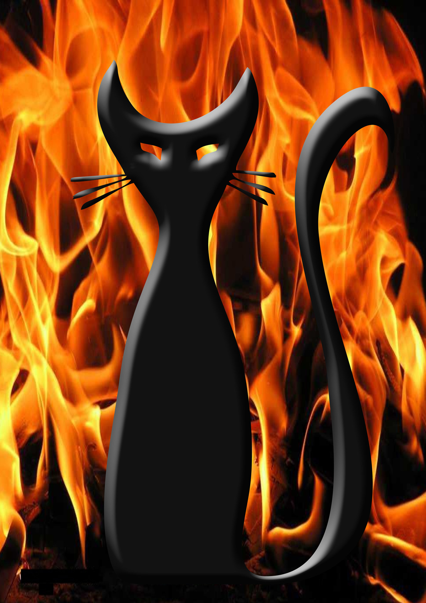 evil cat cat hell free photo