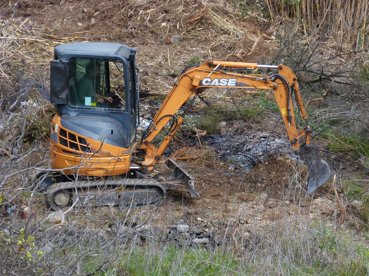 excavator pitufa clear free photo