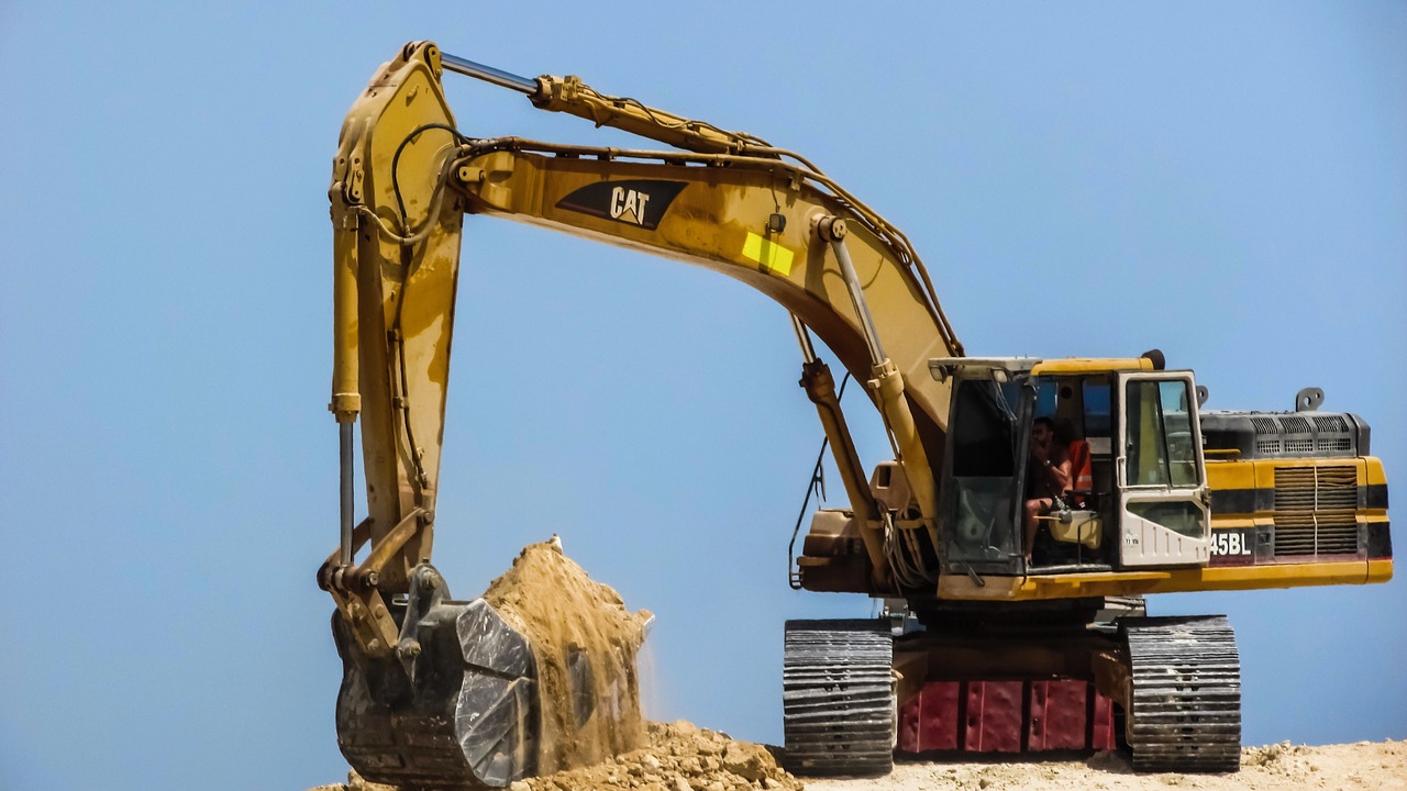 excavator heavy machine equipment free photo