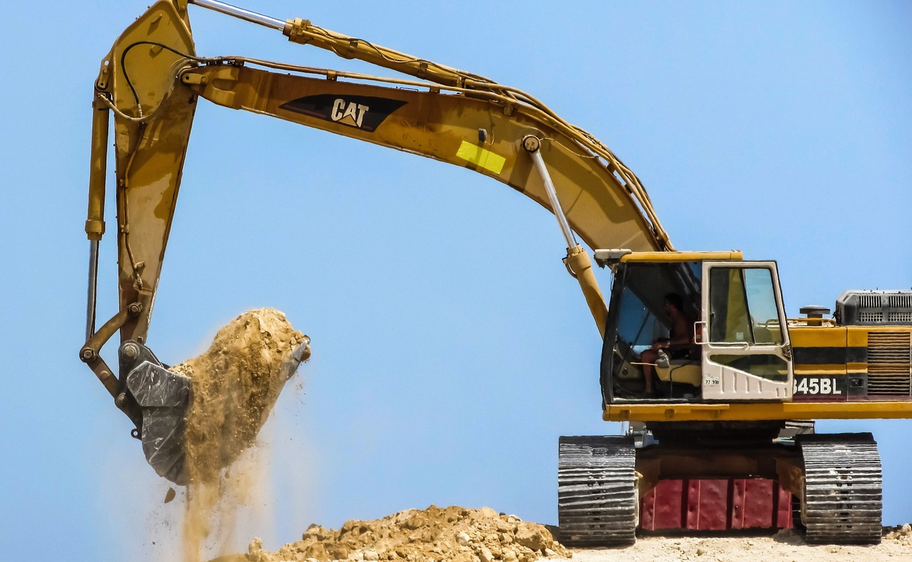 excavator heavy machine equipment free photo