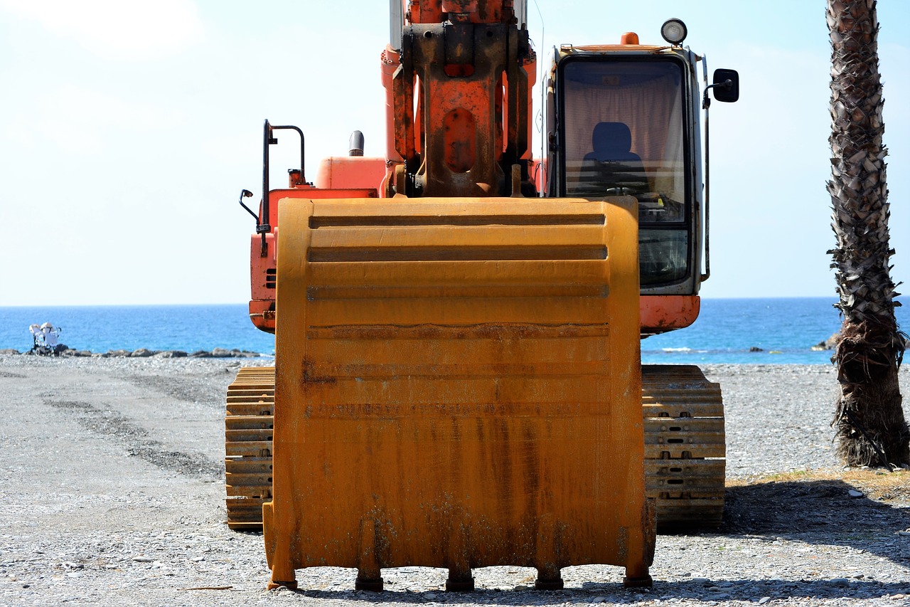 excavator machine works free photo