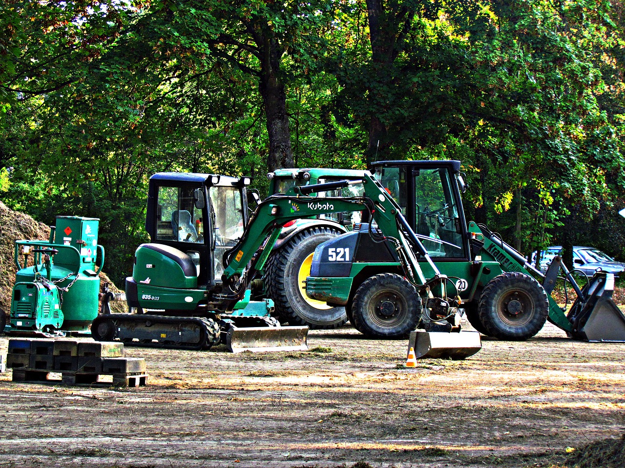 excavator tractor the vehicle free photo
