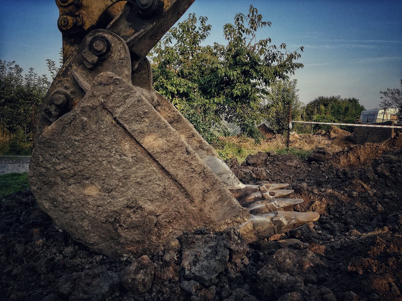 excavator excavation work free photo