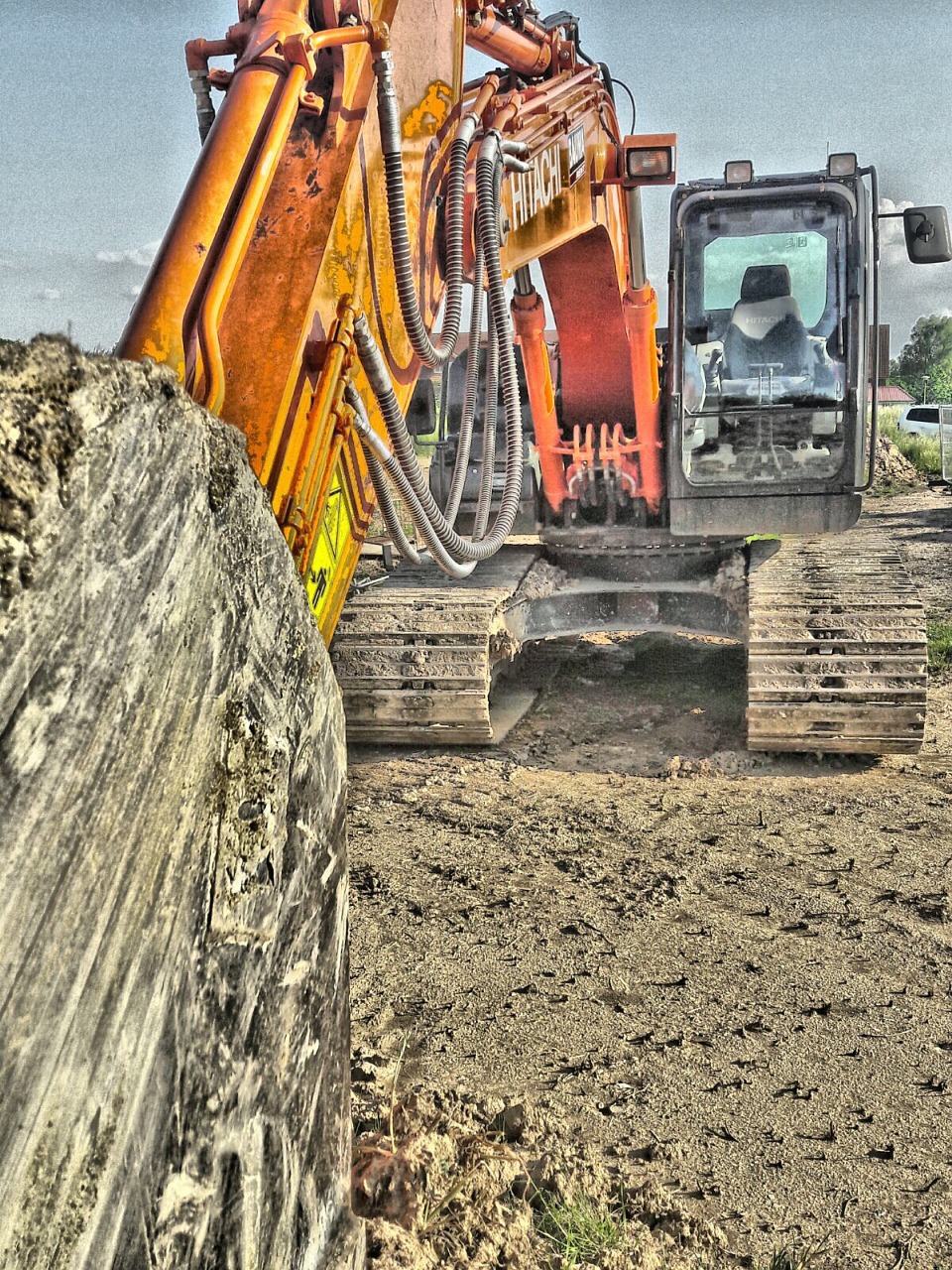 excavators backhoe bucket site free photo